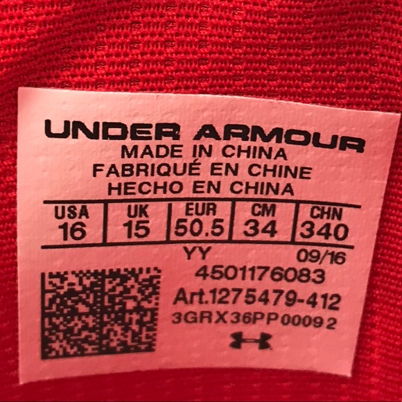 Under Armour Stars & Stripes Football Cleats Sz 16 - Picture 8 of 8